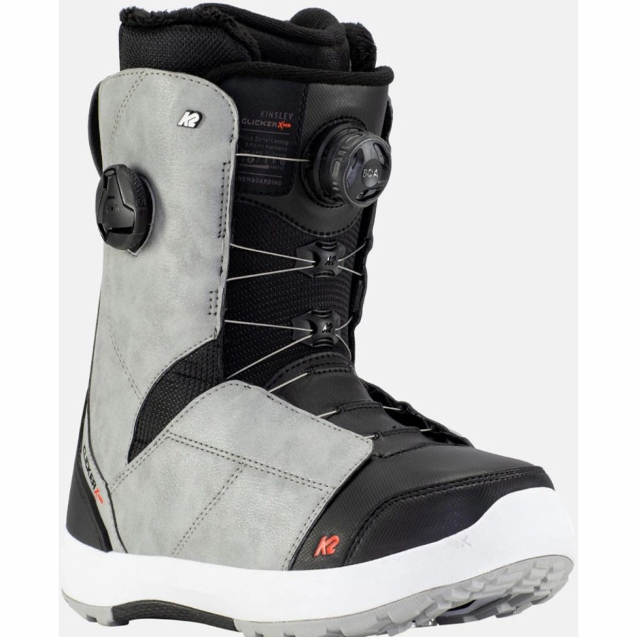 Snowboard * | K2 Kinsley Clicker X Hb Snowboard Boots Womens Gray