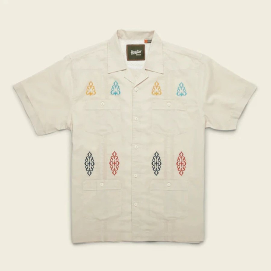 Mens * | Howler Brothers Guayabera Shirt Mens Multi Cream