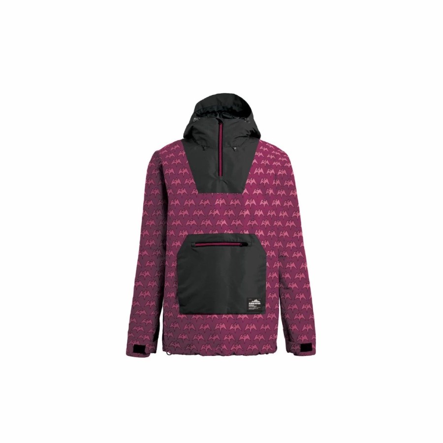 Mens * | Airblaster Freedom Pullover Jacket Mens Multi Fuschia