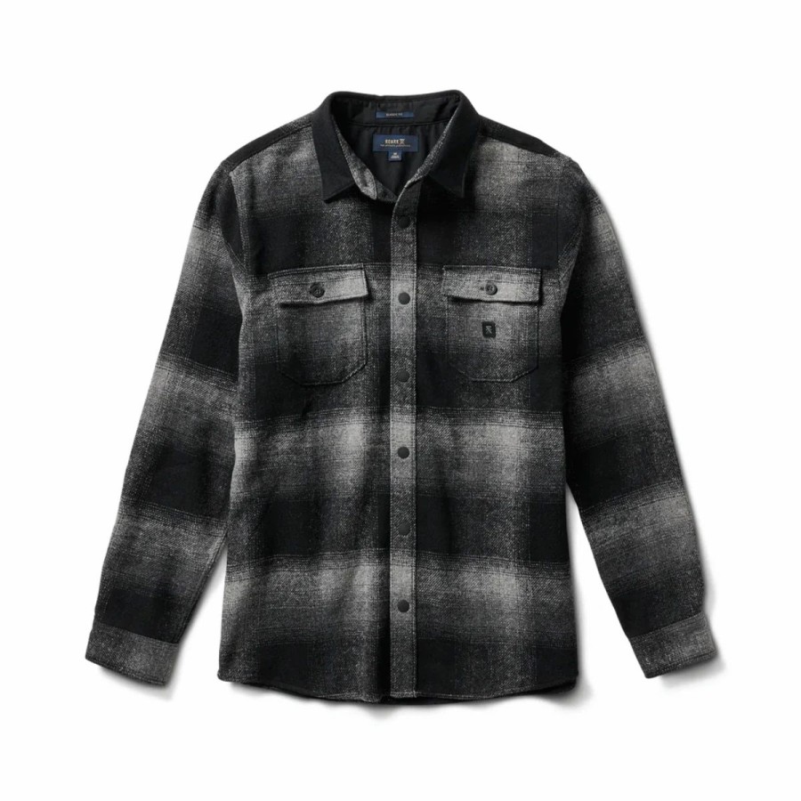 Mens * | Roark Nordsman Long Sleeve Flannel Multi Charcoal