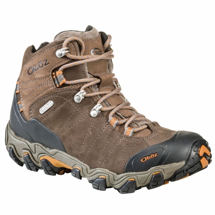 Mens * | Oboz Bridger Mid Waterproof Boots Mens Dkbrown(Exprso)