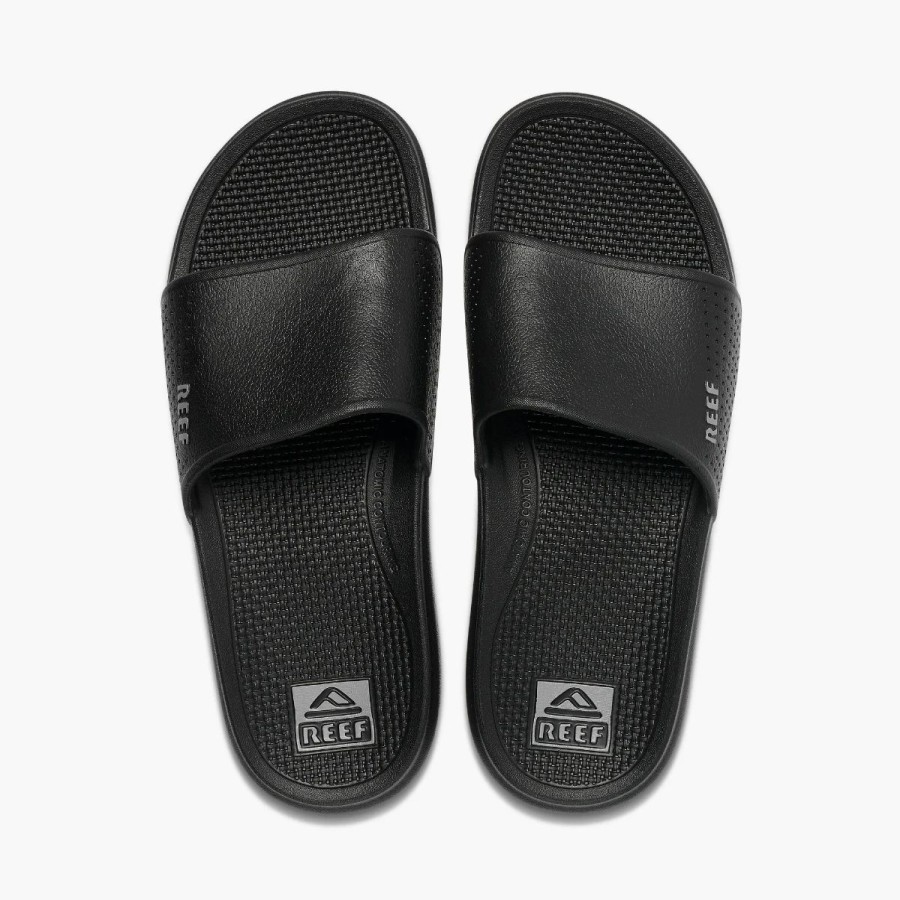 Mens * | Reef Oasis Slide Sandals Mens Black