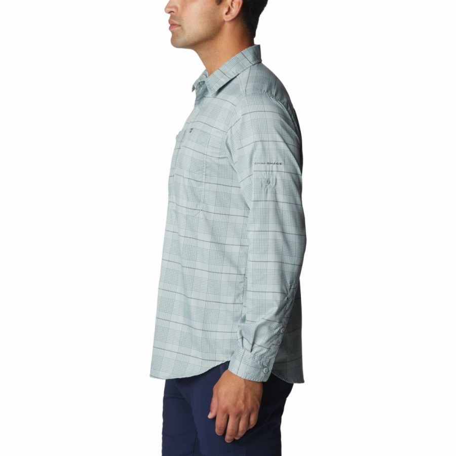 Mens * | Columbia Silver Ridge Utility Lite Plaid Long Sleeve Mens Multi Green