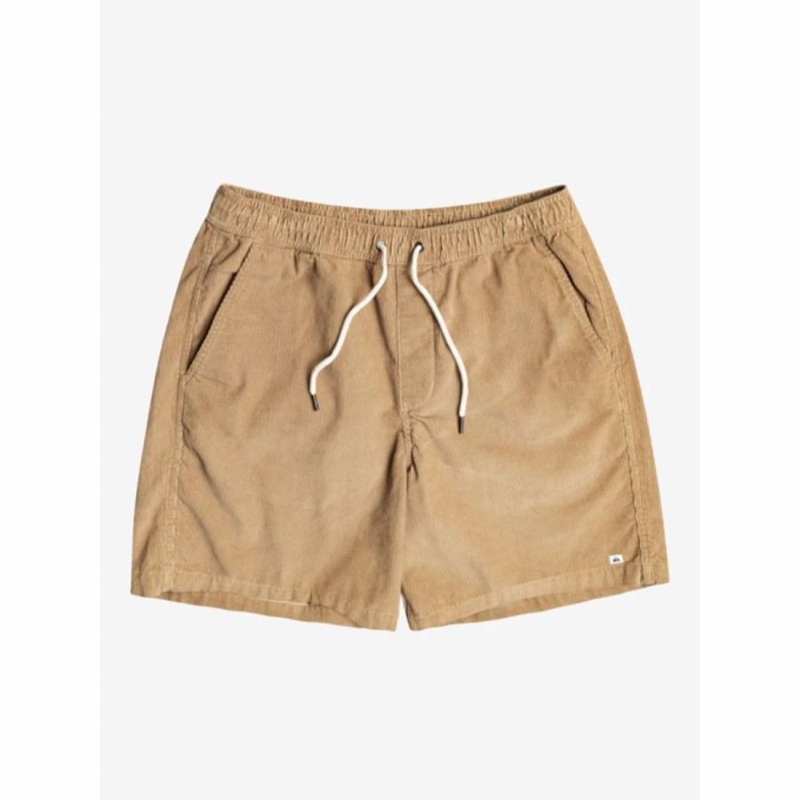 Mens * | Quiksliver Taxer Cord Shorts Mens Khaki