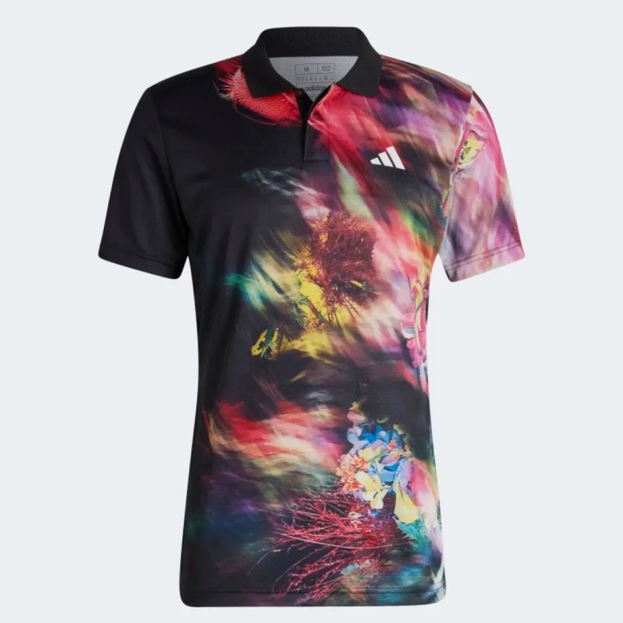 Mens * | Adidas Melbourne Tennis Heat.Rdy Freelift Polo Shirt Mens Multi Black