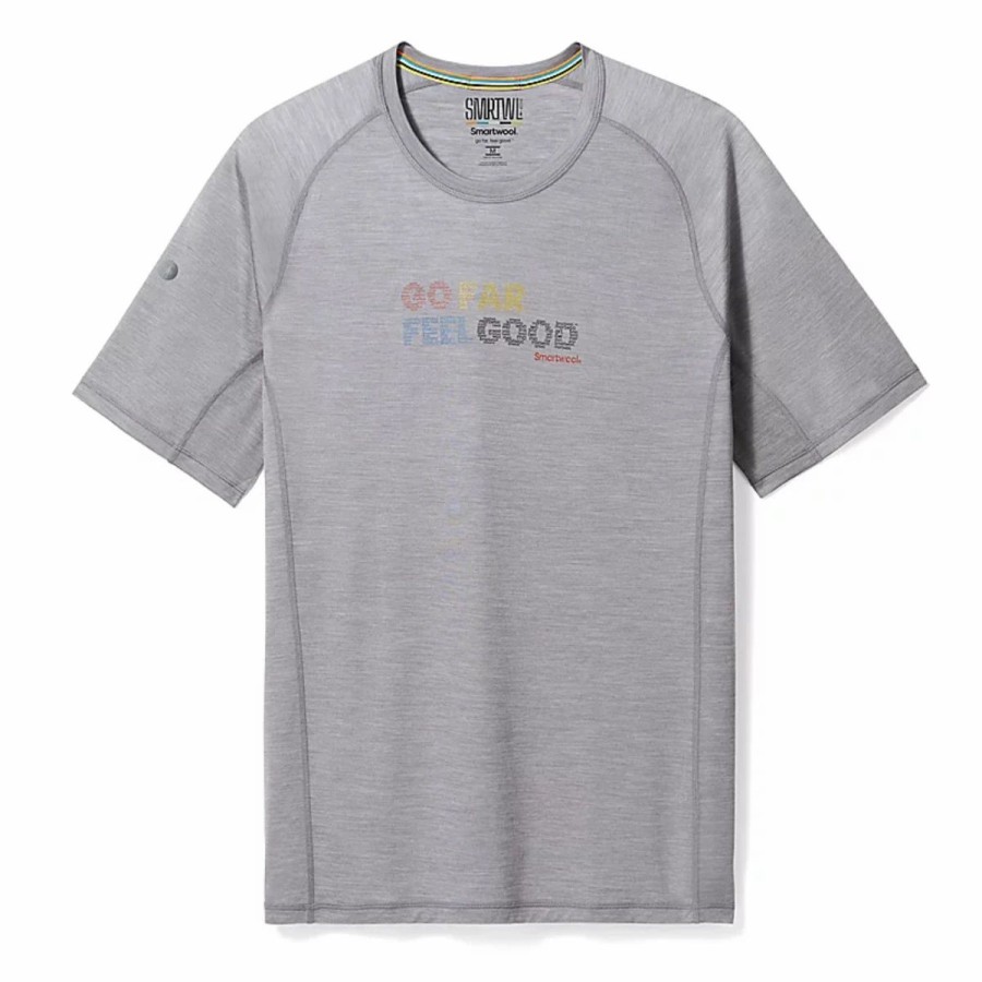 Mens * | Smartwool Active Ultralite Graphic Tee Mens Gray