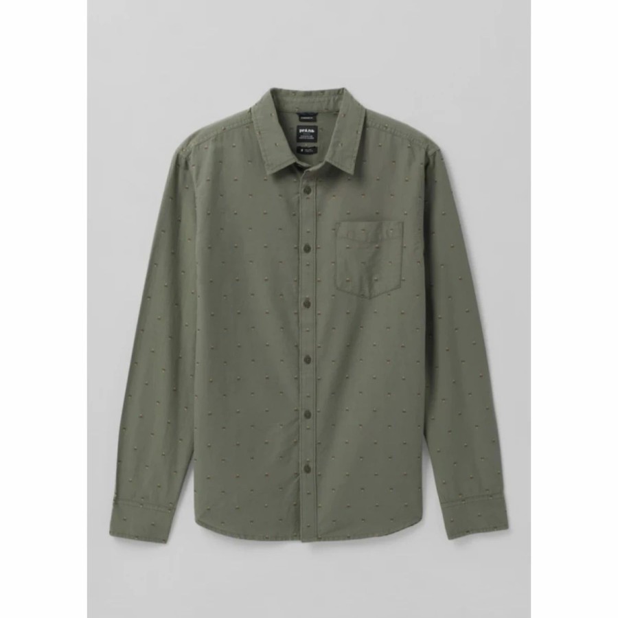 Mens * | Prana Mountain Drift Long Sleeve Shirt Mens Sage