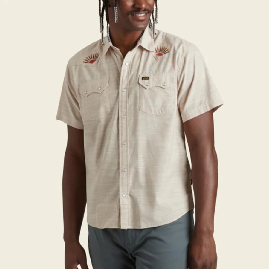 Mens * | Howler Brothers Crosscut Deluxe Short Sleeve Mens Cream