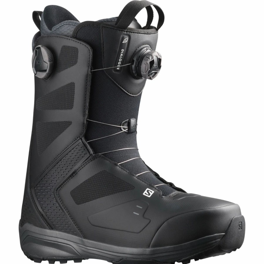 Snowboard * | Salomon Dialogue Dual Boa Snowboard Boots Black