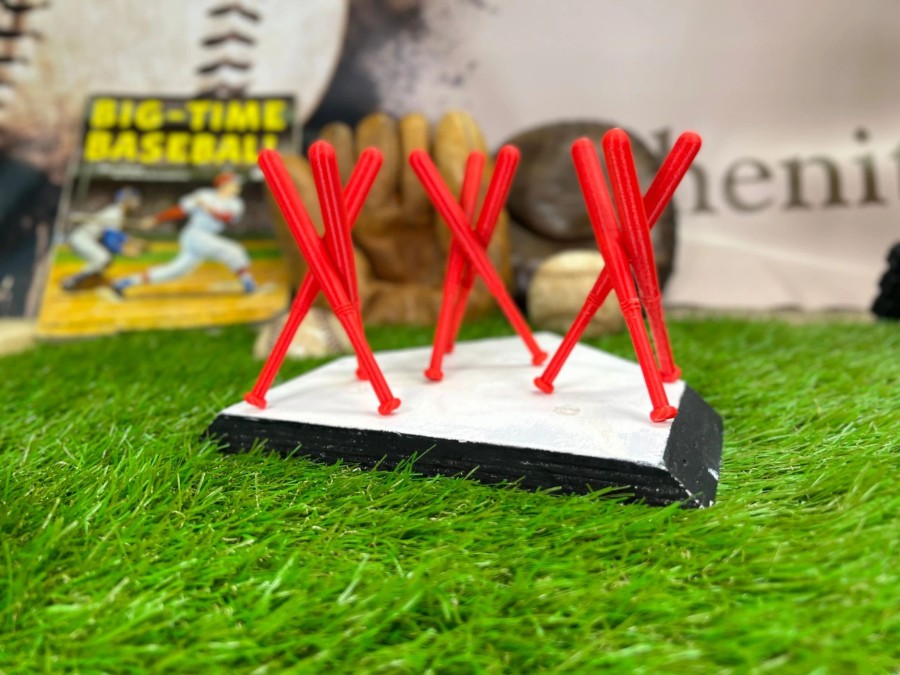 Baseball Collectibles * | Whenitwasagame Baseballglovewallets.Com Ball Holders In Red