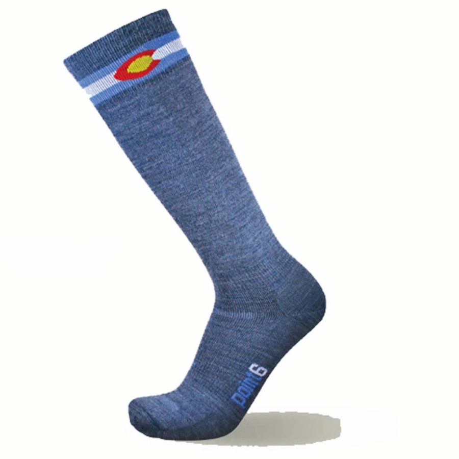 Mens * | Point6 Colorado Socks Mens Gray