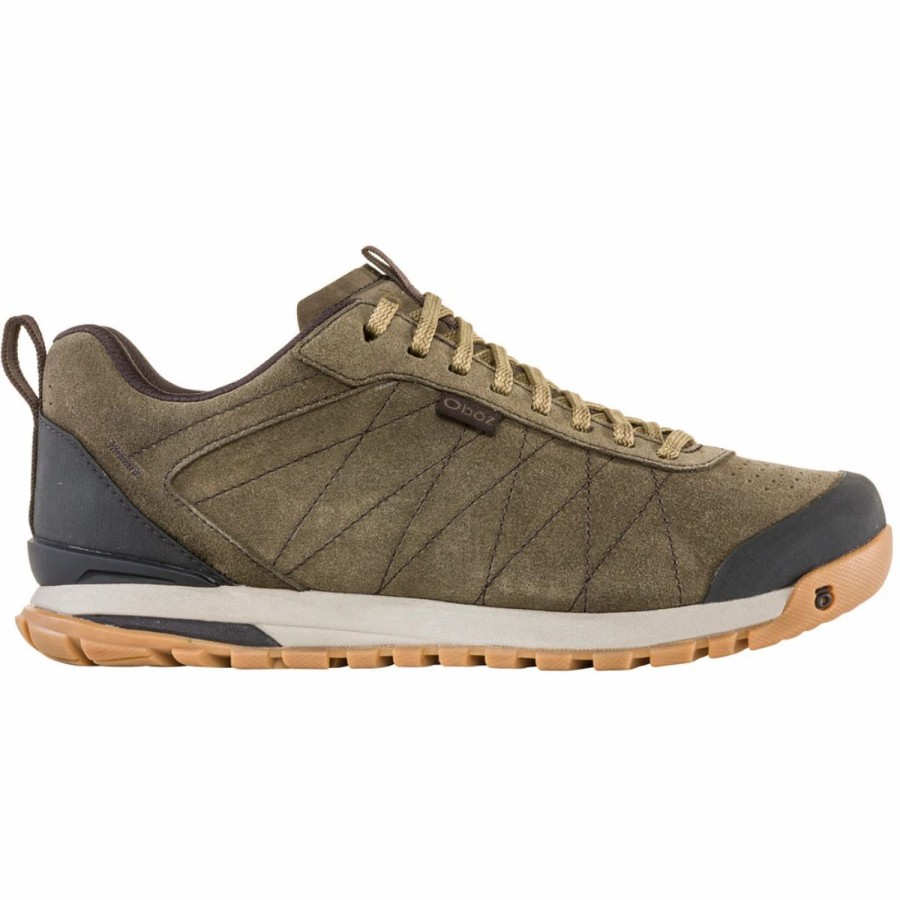 Mens * | Oboz Bozeman Low Leather Shoes Mens Olive