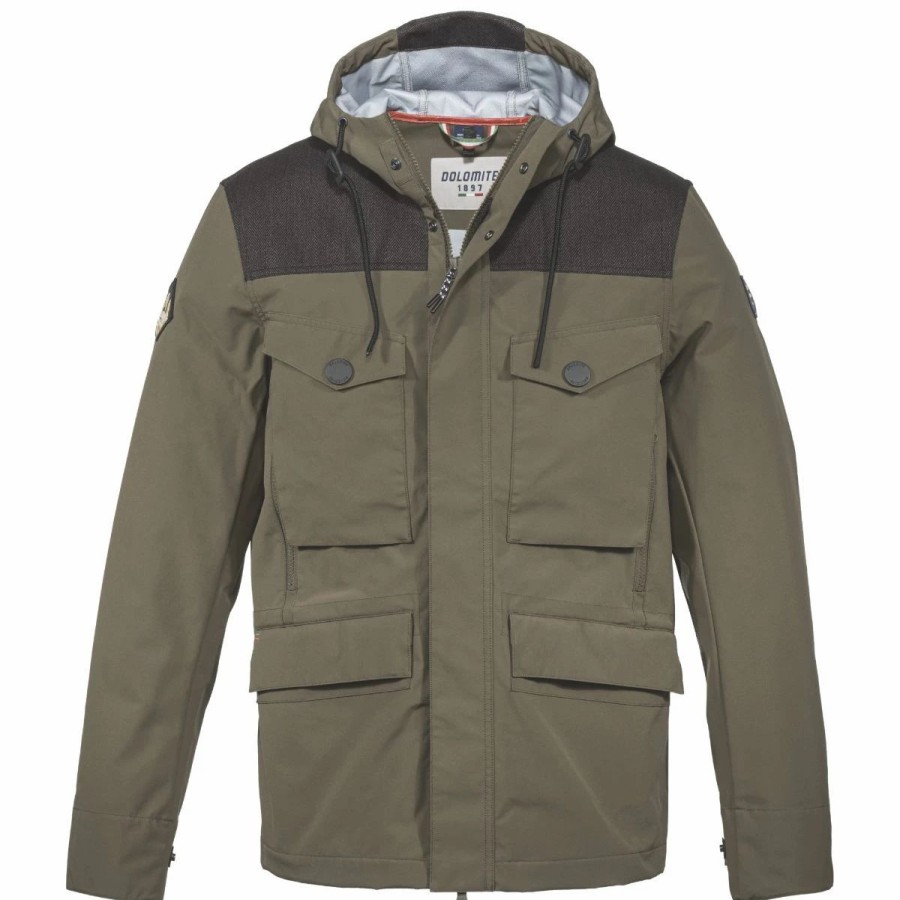 Mens * | Dolomite Field Hood 3L Jacket Mens Brown