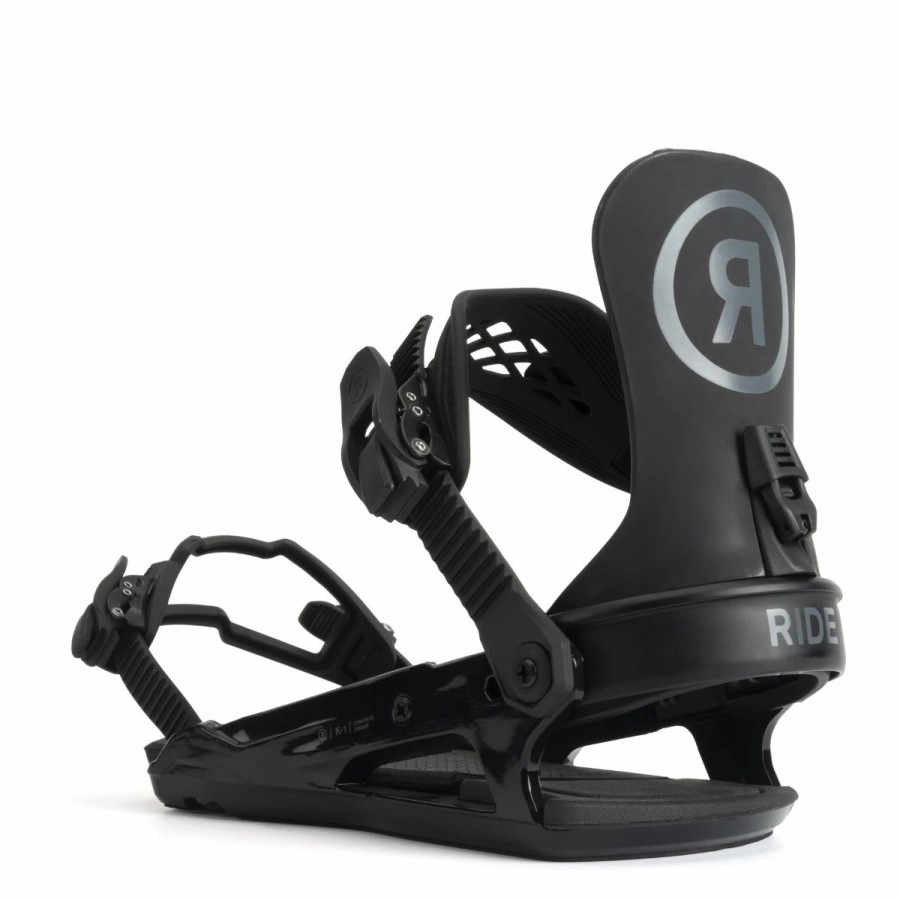 Snowboard * | Ride K-1 Snowboard Bindings Youth Black