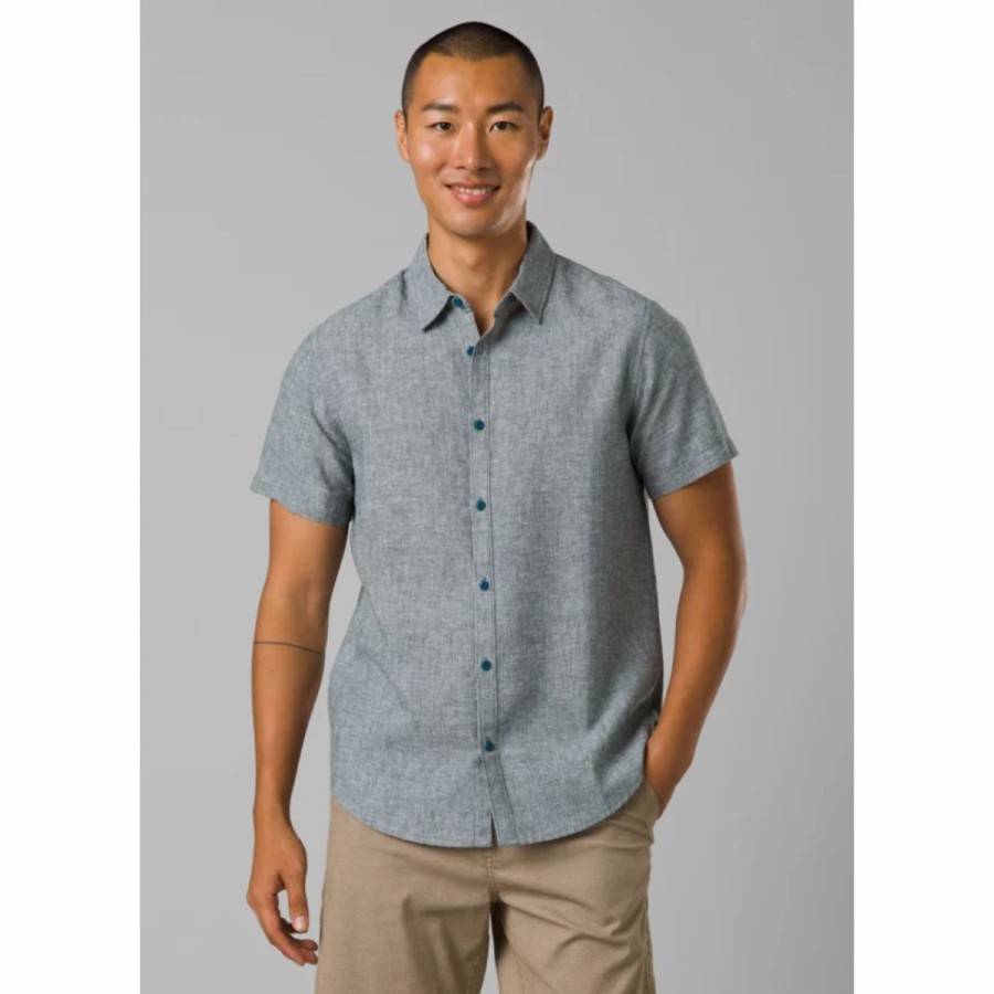 Mens * | Prana Lindores Shirt Mens Gray