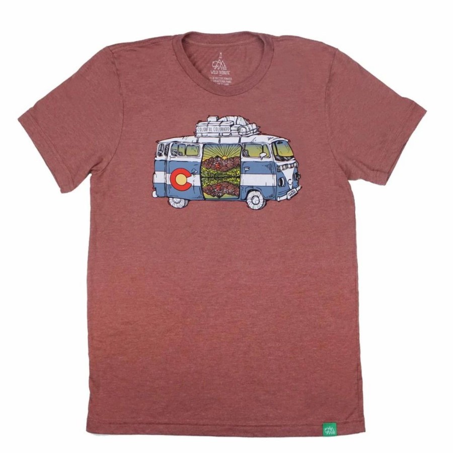 Mens * | Wild Tribute Colorado Road Trip Short Sleeve Brick