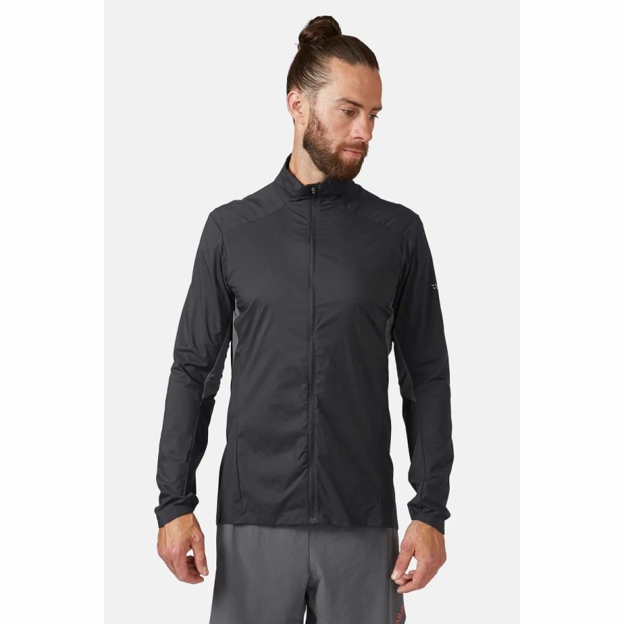 Mens * | Rab Windveil Jacket Mens Charcoal