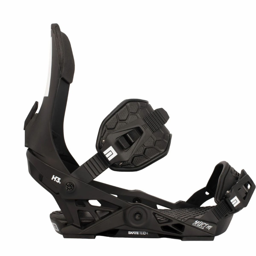 Snowboard * | Now Select Pro Snowboard Bindings Black