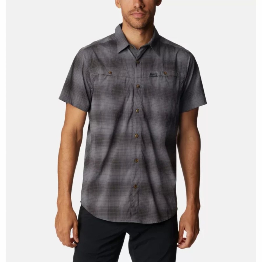 Mens * | Columbia Newton Ridge Plaid Short Sleeve Shirt Mens