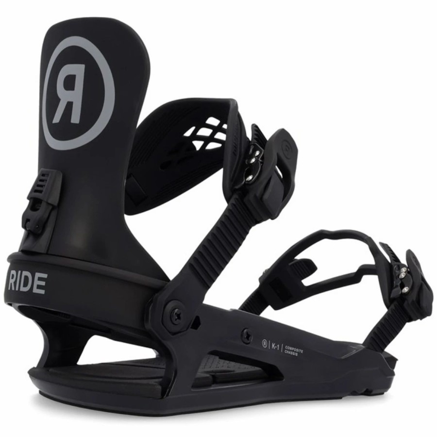 Snowboard * | Ride K-1 Snowboard Bindings Kids Black