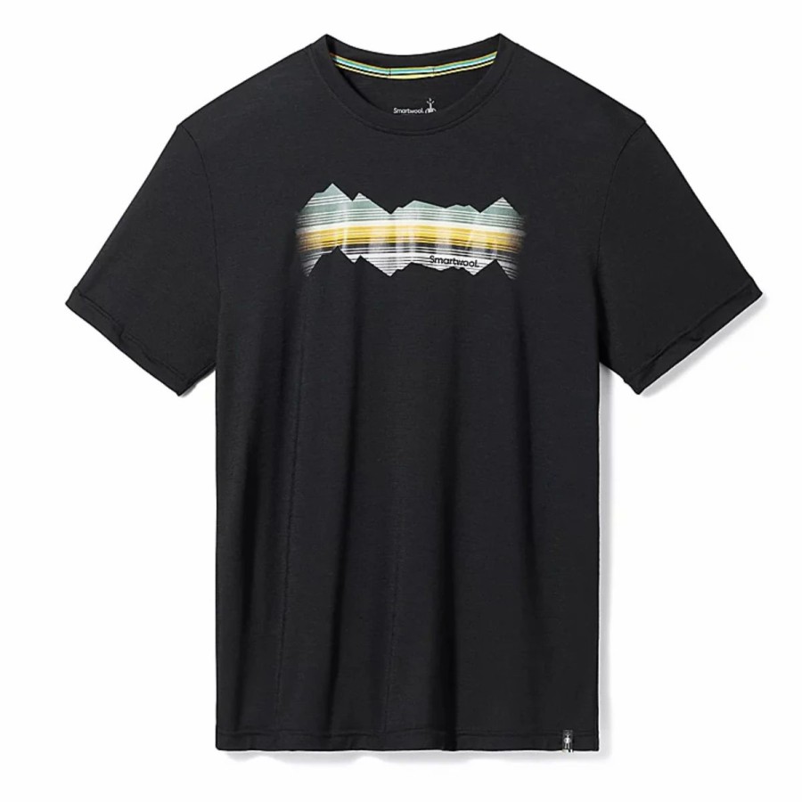 Mens * | Smartwool Mountain Horizon Graphic Tee Black