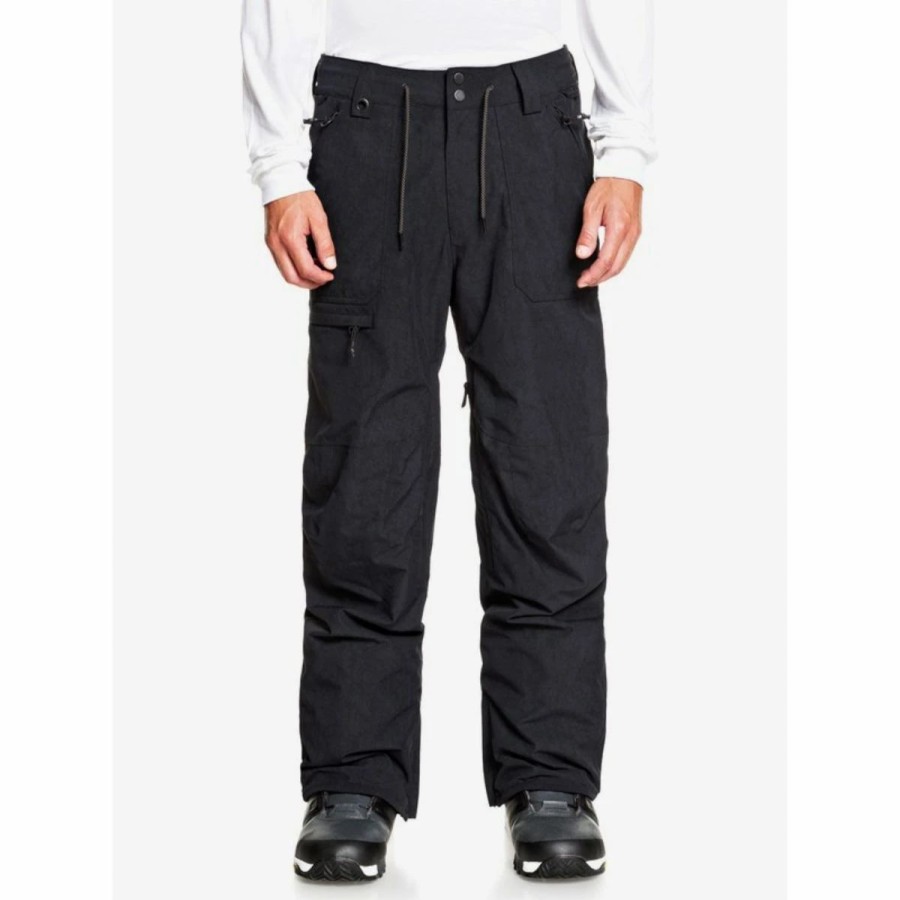 Mens * | Quiksilver Elmwood Shell Snow Pants Mens Black