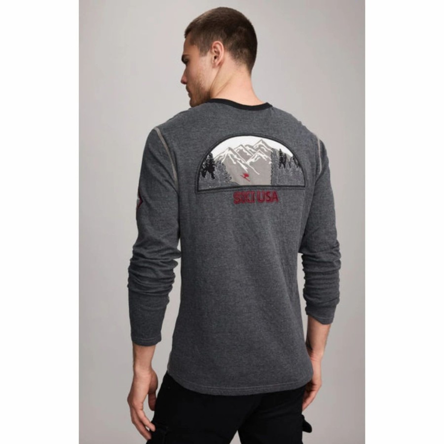 Mens * | Alp N Rock Usa Ski 2 Crewneck Mens Multi Charcoal