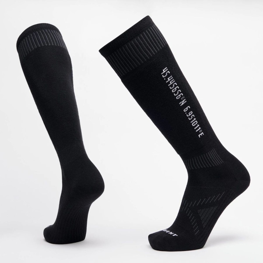 Mens * | Le Bent Core Ultra Light Snow Socks Mens Black