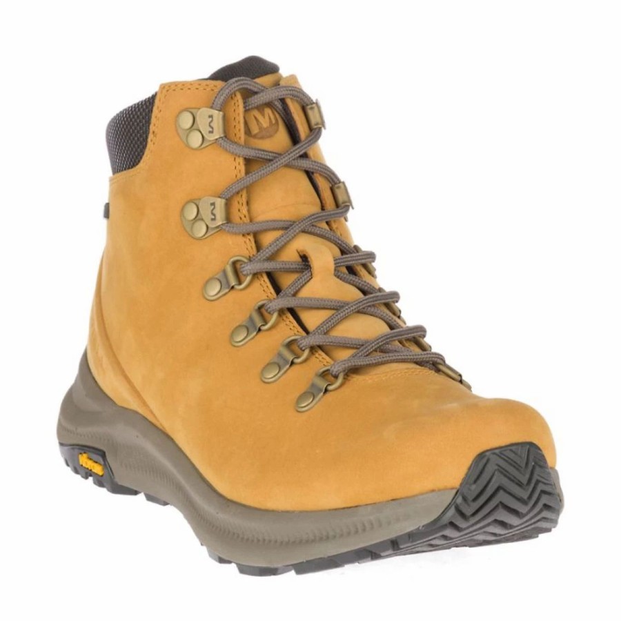 Mens * | Merrell Ontaria Mid Waterproof Boots Mens Tan