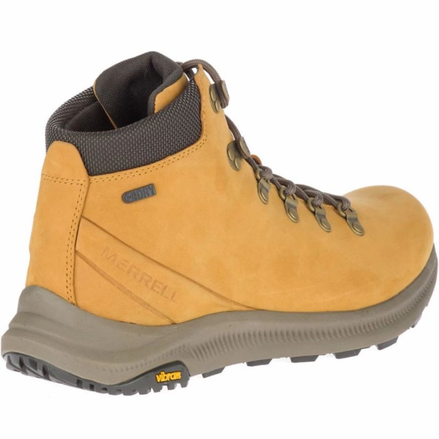 Mens * | Merrell Ontaria Mid Waterproof Boots Mens Tan