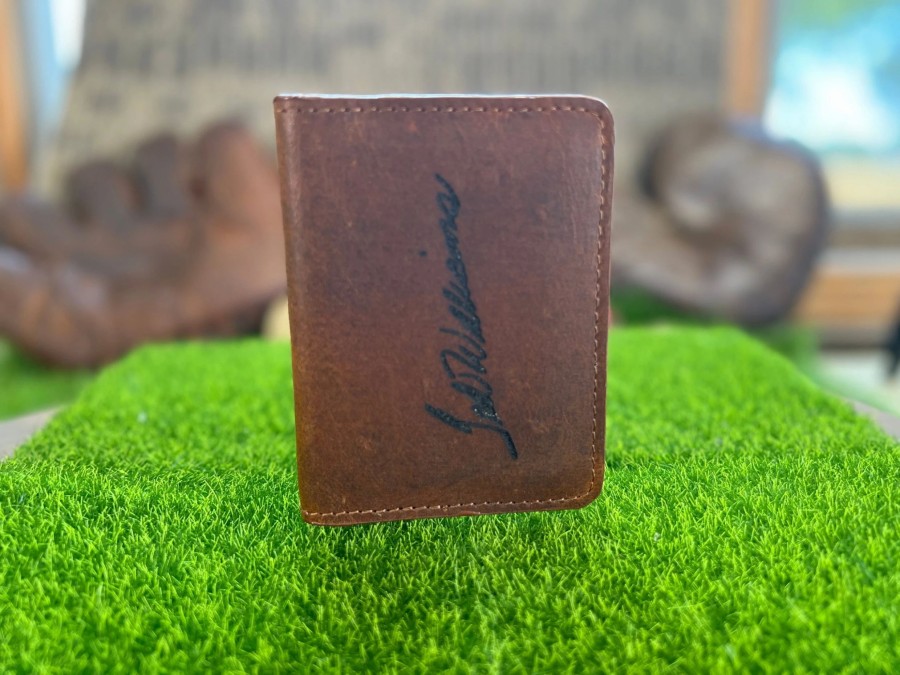 Clearance Aisle * | Whenitwasagame Baseballglovewallets.Com Ted Williams Card / Cash Lasered Signature Wallet