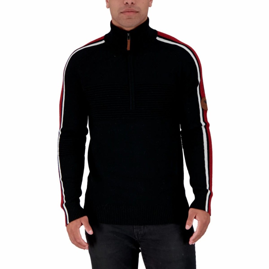 Mens * | Obermeyer Vince 1/2 Zip Sweater Mens Multi Black