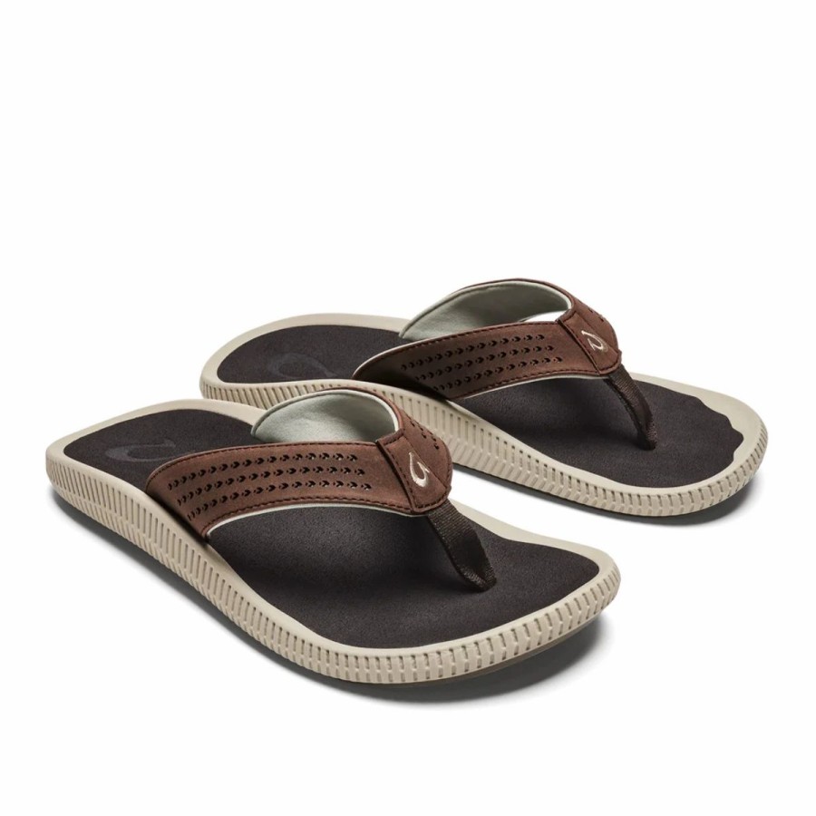 Mens * | Olukai Ulele Sandal Mens Multi Brown