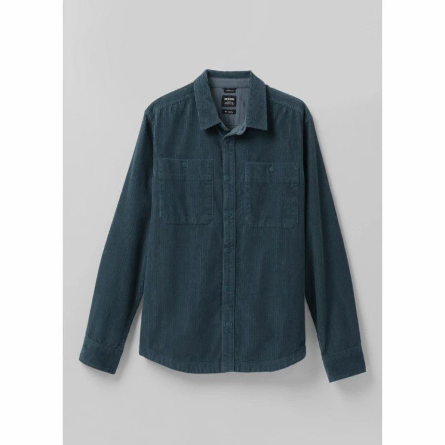 Mens * | Prana Ridgecrest Long Sleeve Shirt Mens Navy