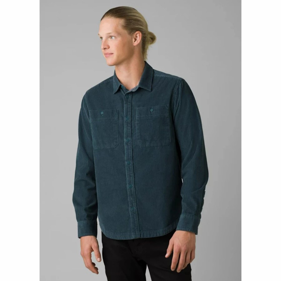 Mens * | Prana Ridgecrest Long Sleeve Shirt Mens Navy