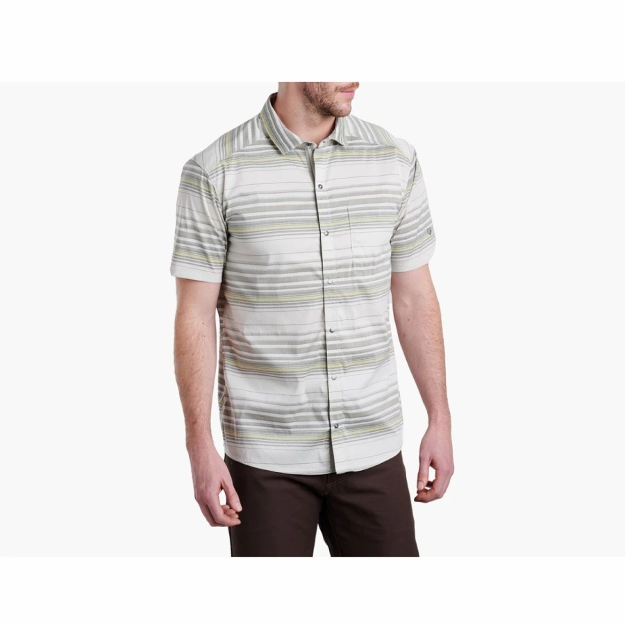 Mens * | Kuhl Intriguer Short-Sleeve Top Mens Multi Khaki