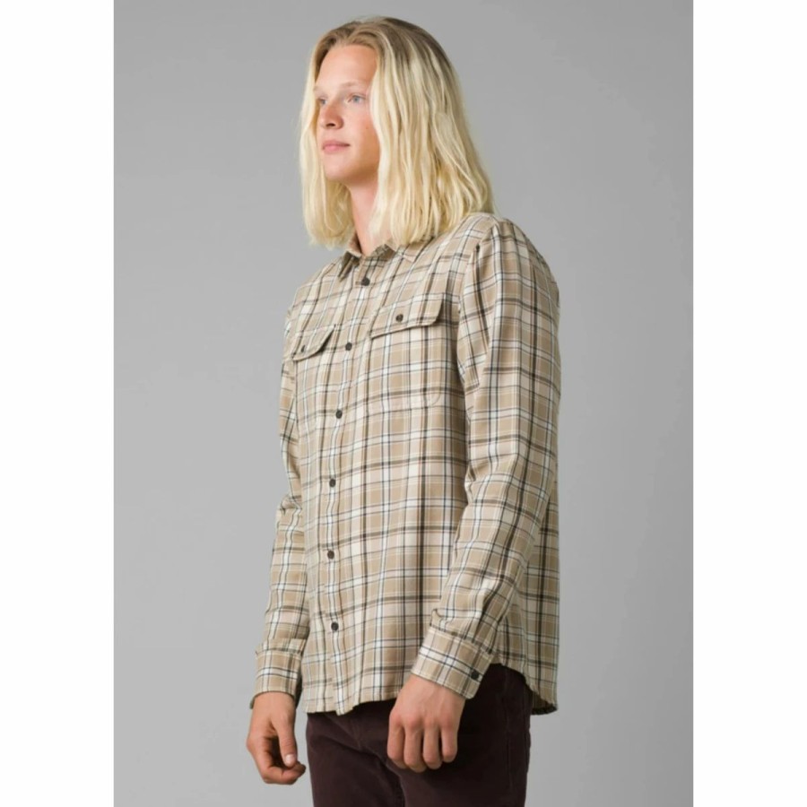 Mens * | Prana Edgewater Shirt Mens Multi Khaki