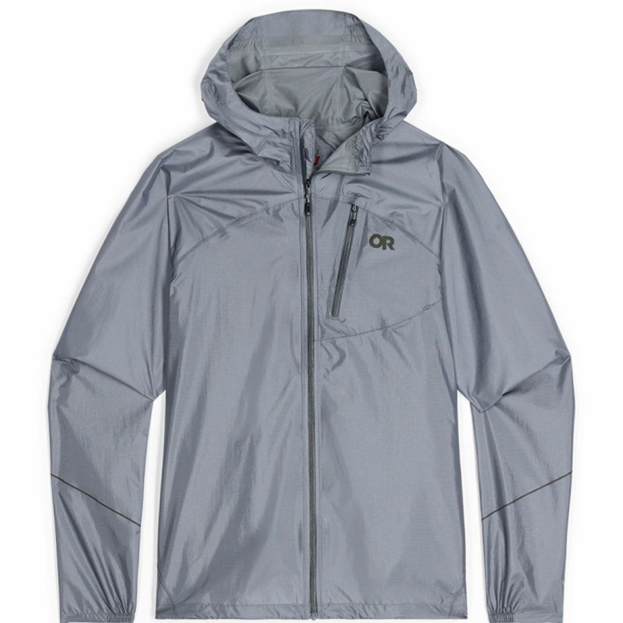 Mens * | Outdoor Research Helium Rain Jacket Mens Gray