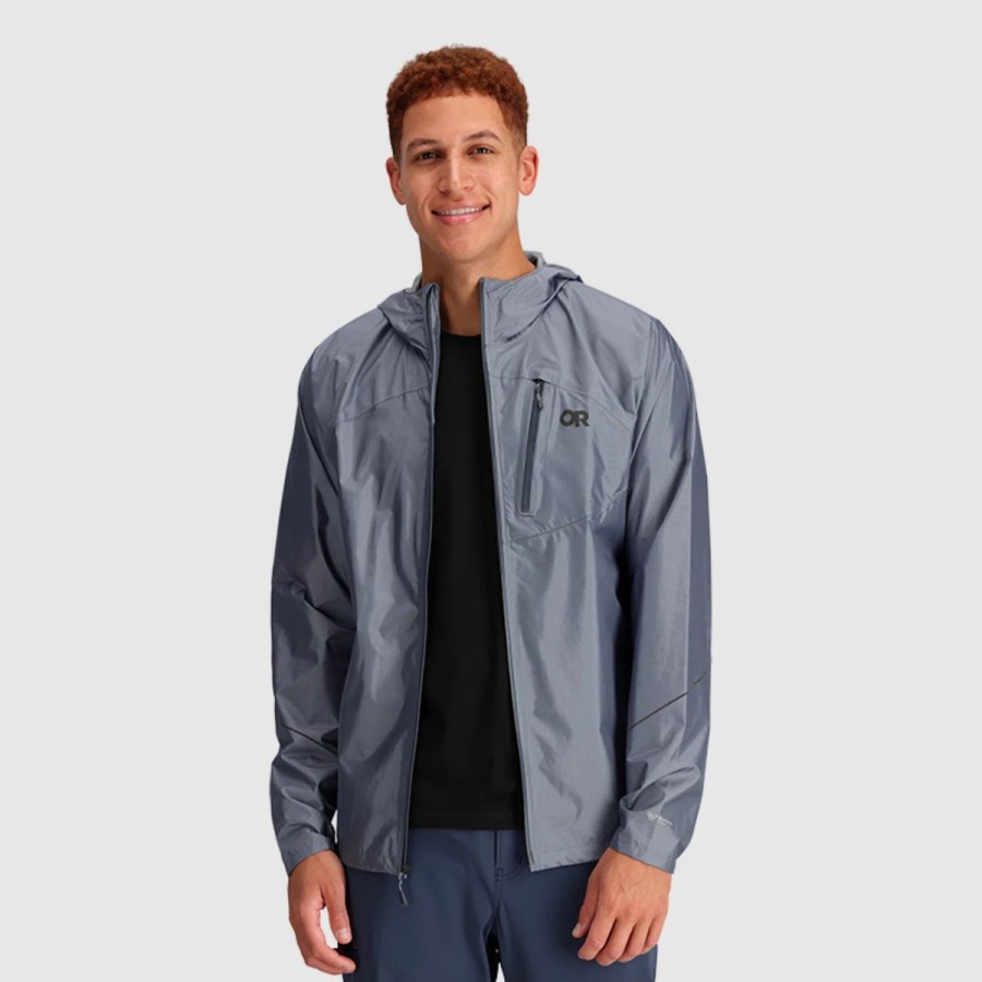 Mens * | Outdoor Research Helium Rain Jacket Mens Gray