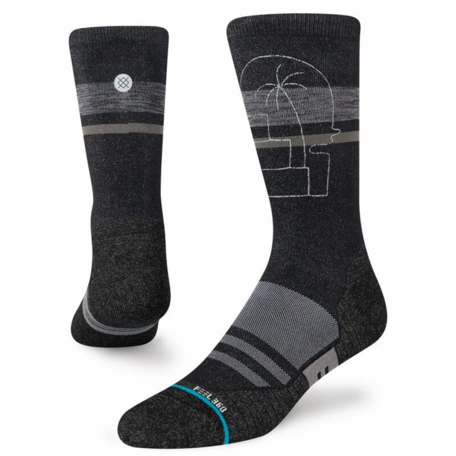 Mens * | Stance Dispatch Crew Socks Mens Black