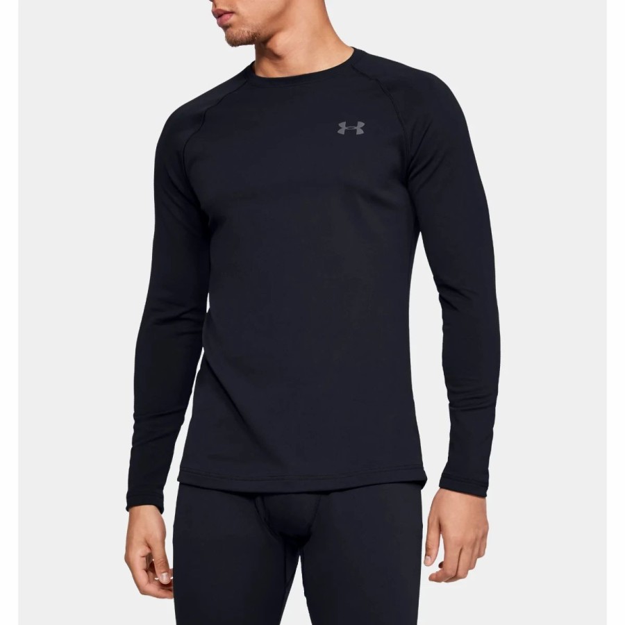 Mens * | Under Armour Coldgear Base 2.0 Crew Baselayer Mens Black