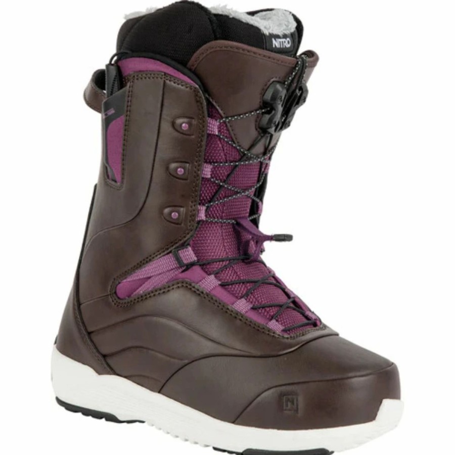 Snowboard * | Nitro Crown Tls Snowboard Boot Womens Wine