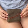 Clearance Aisle * | Whenitwasagame Baseballglovewallets.Com Triple Play Suede Wallet