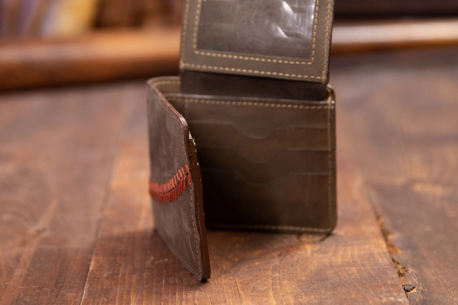 Clearance Aisle * | Whenitwasagame Baseballglovewallets.Com Triple Play Suede Wallet