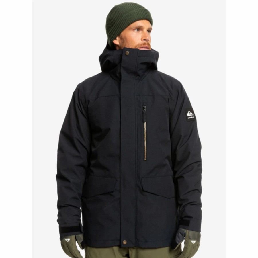 Mens * | Quiksilver Mission 3-In1 Snow Jacket Mens Black