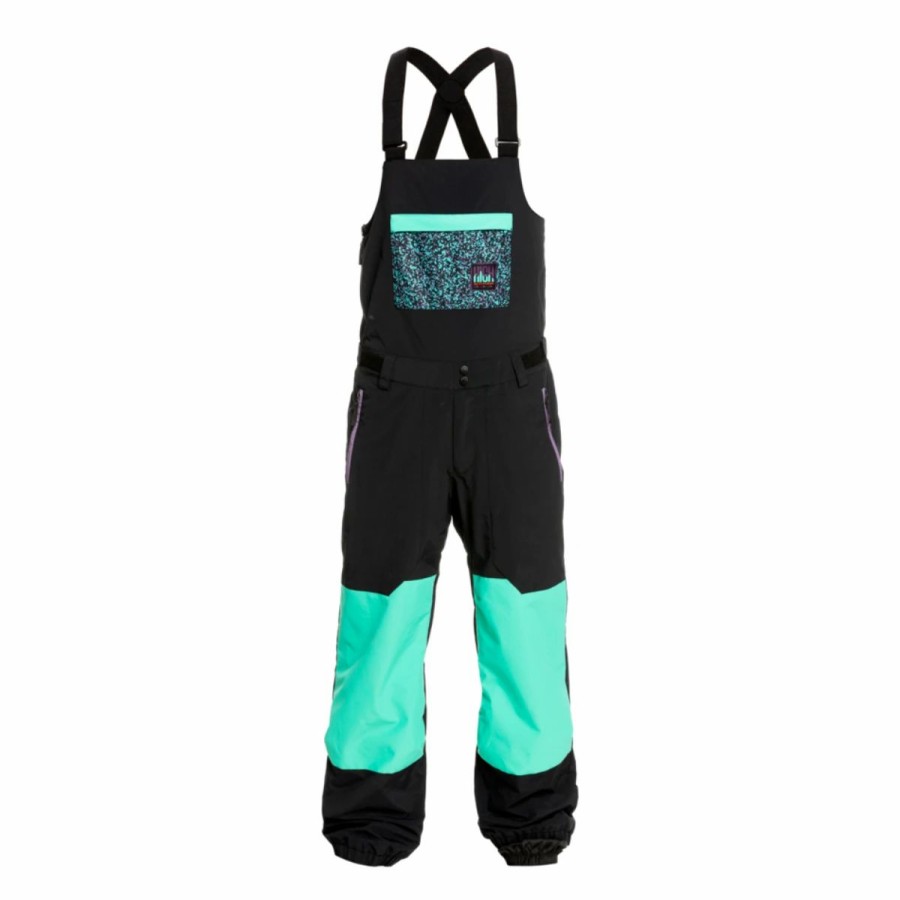 Mens * | Quiksilver Fly High Bib Pants Mens Multi Black