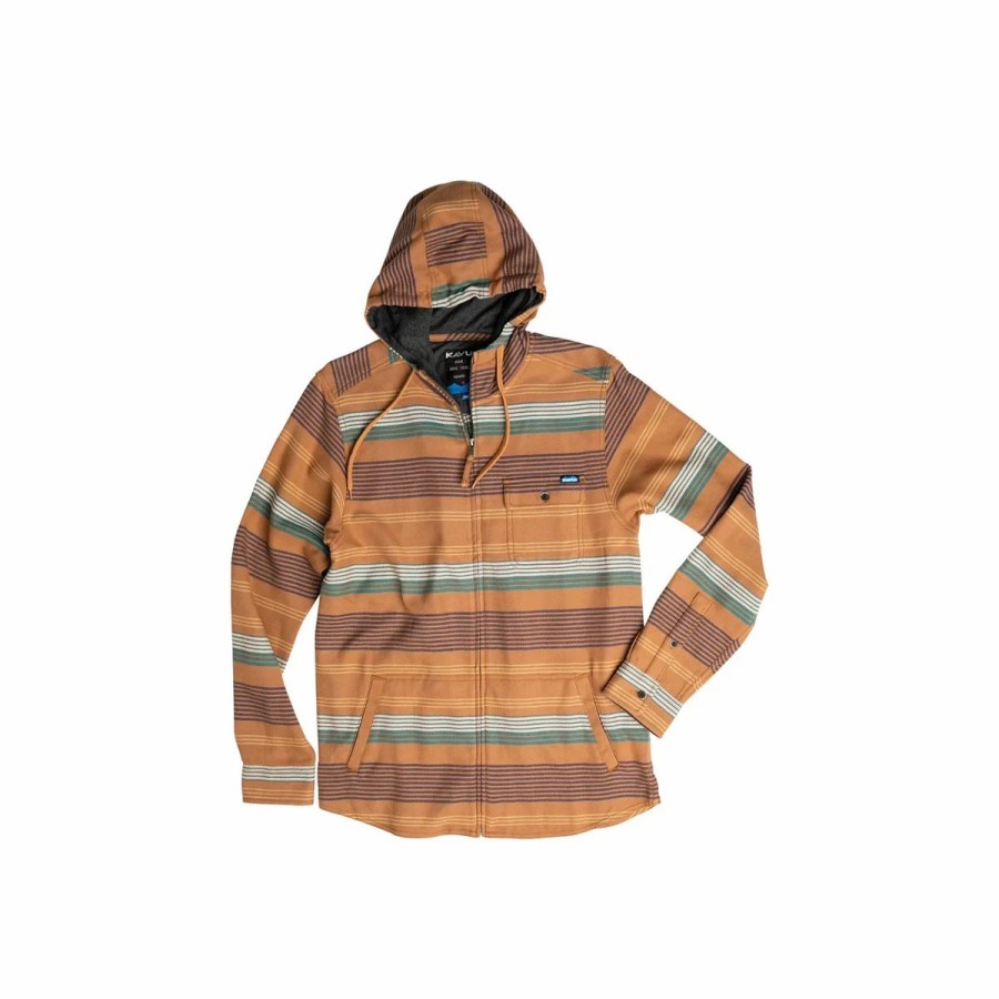 Mens * | Kavu Seaboard Hoodie Mens Multi Tan