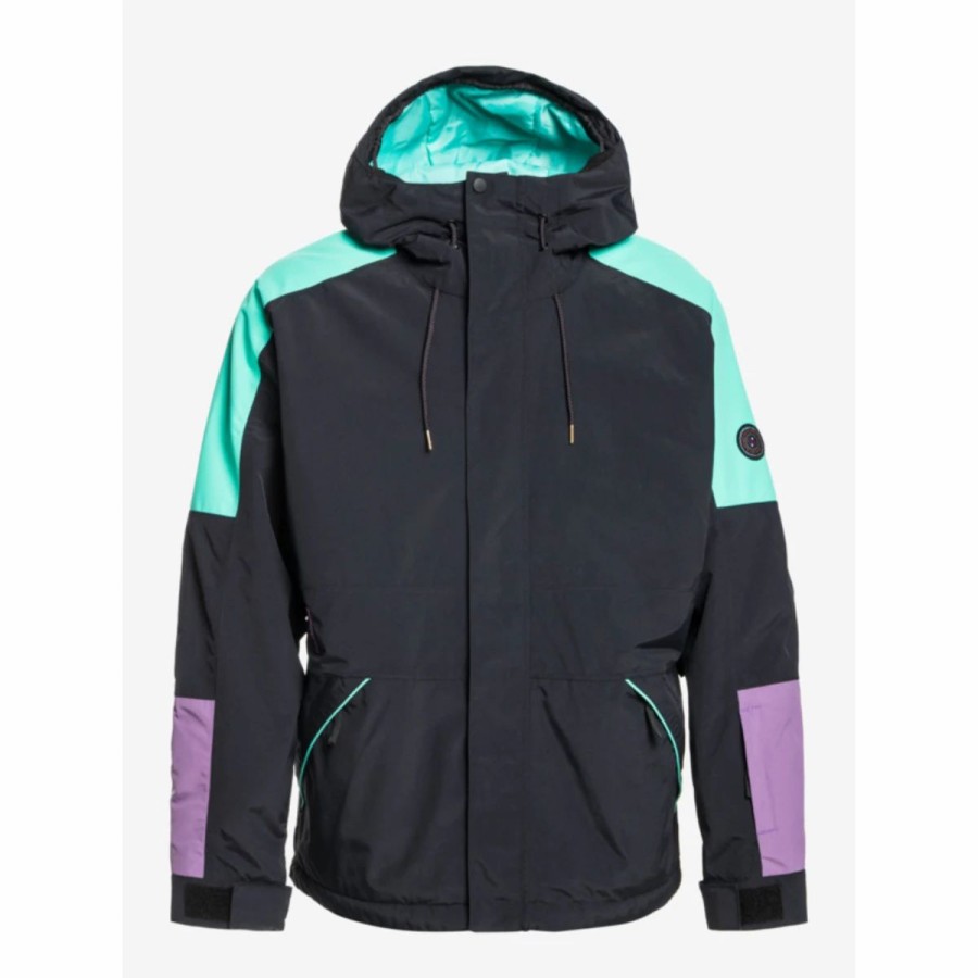 Mens * | Quiksilver Radicalo Insulated Snow Jacket Mens Multi Black