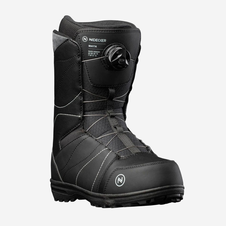 Snowboard * | Nidecker Maya Snowboard Boots Womens Black