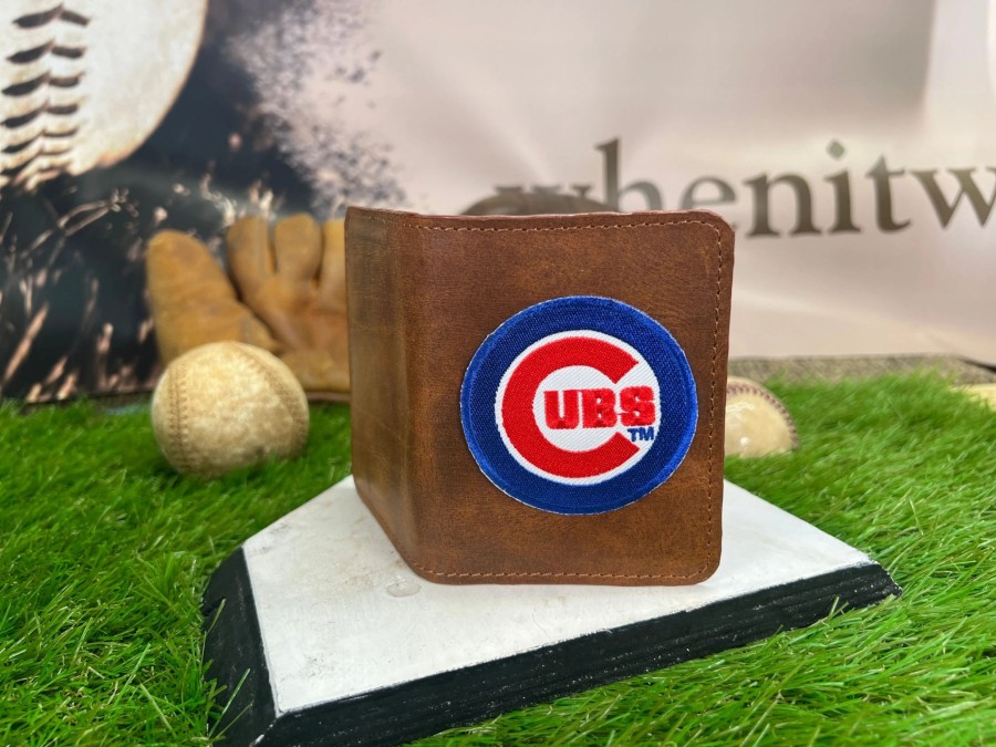 Clearance Aisle * | Whenitwasagame Baseballglovewallets.Com Cubs Card / Cash Wallet